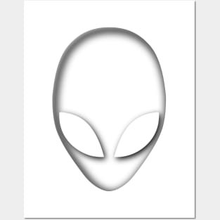 Subtle Alien Head Posters and Art